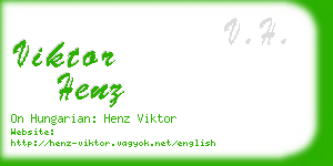 viktor henz business card